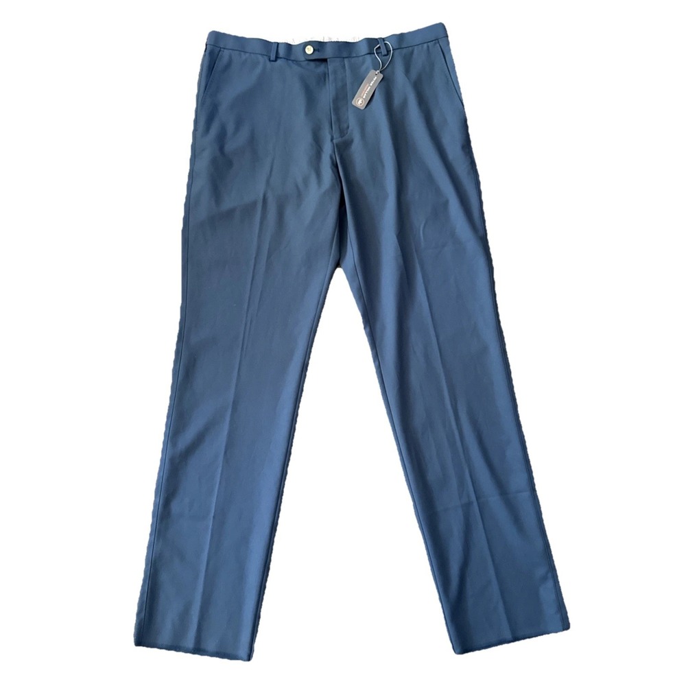 Peter Millar Pants Men 40 Blue Crown Sport Durham Performance Unhemmed Golf NWT